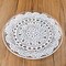 Ivory White Lace Pattern Glass Accent Plate Decorative Serving and Display